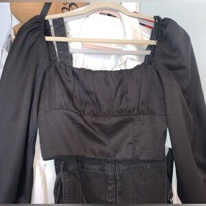 Black princess Polly crop top